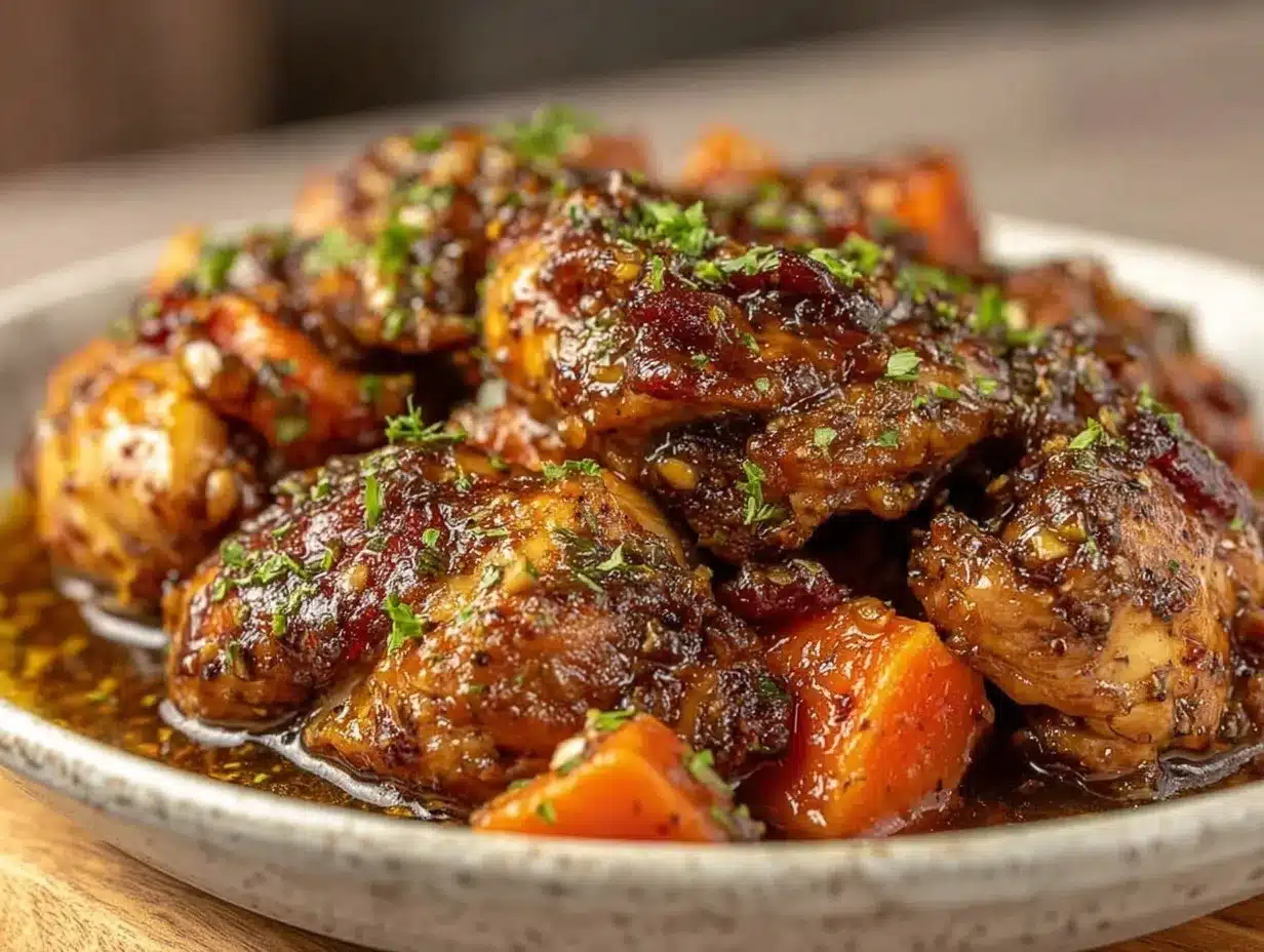 honey garlic chicken with carrots preparation steps