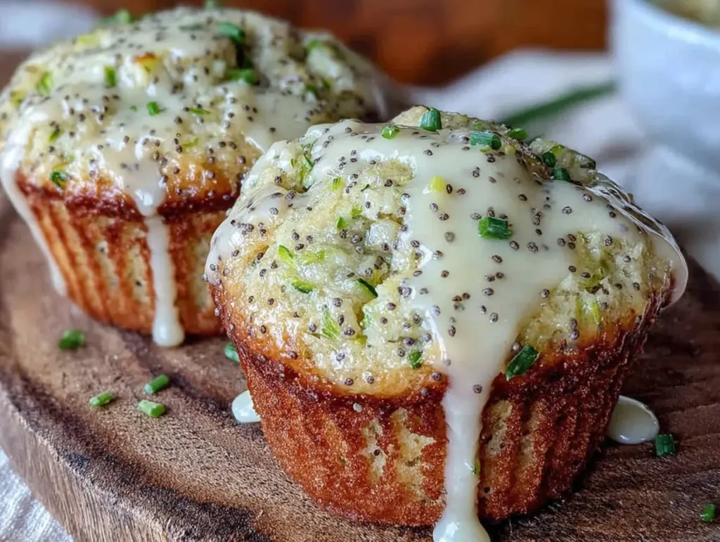lemon poppy seed zucchini muffins - featured image