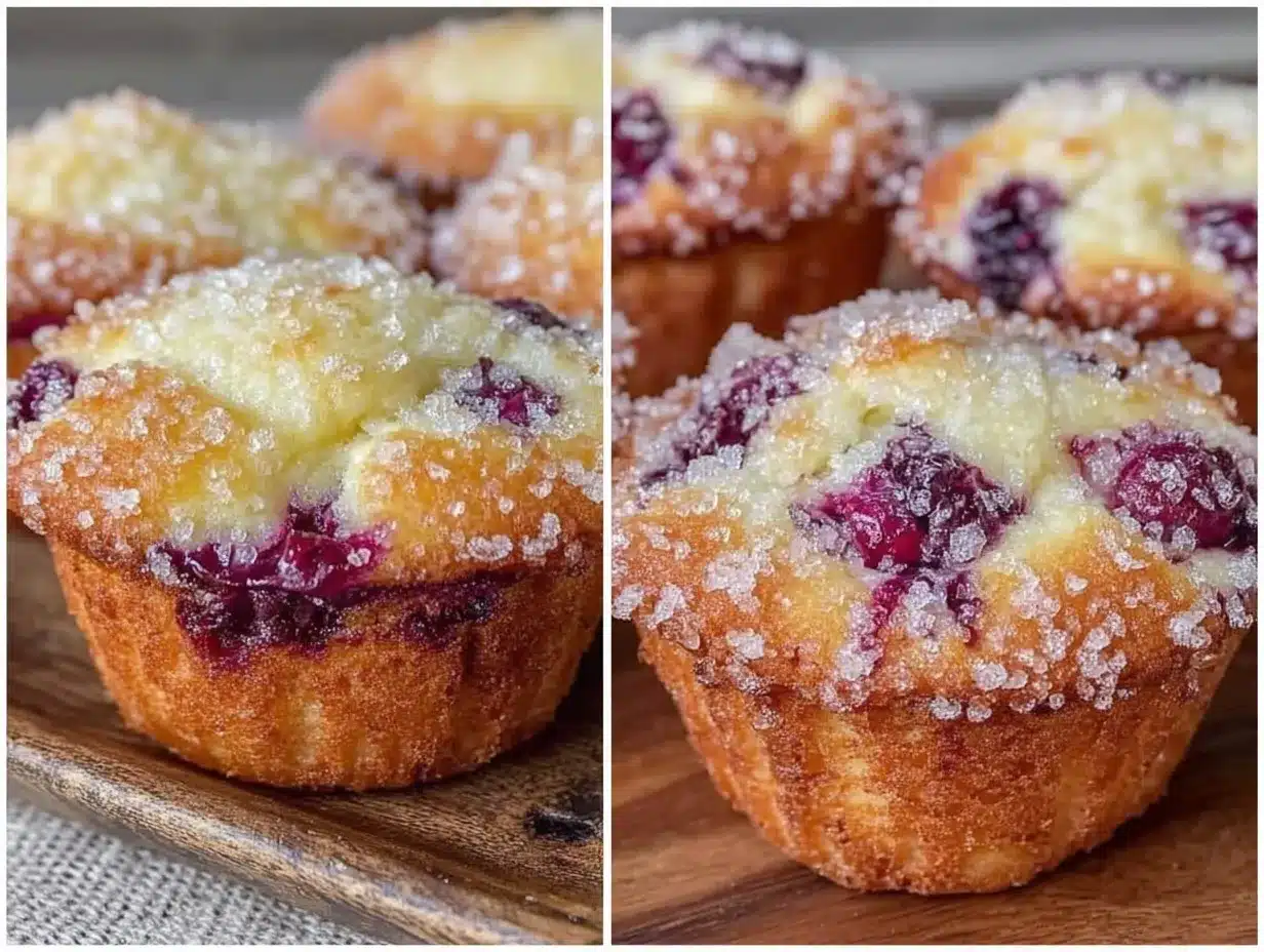 lemon ricotta blueberry muffins preparation steps