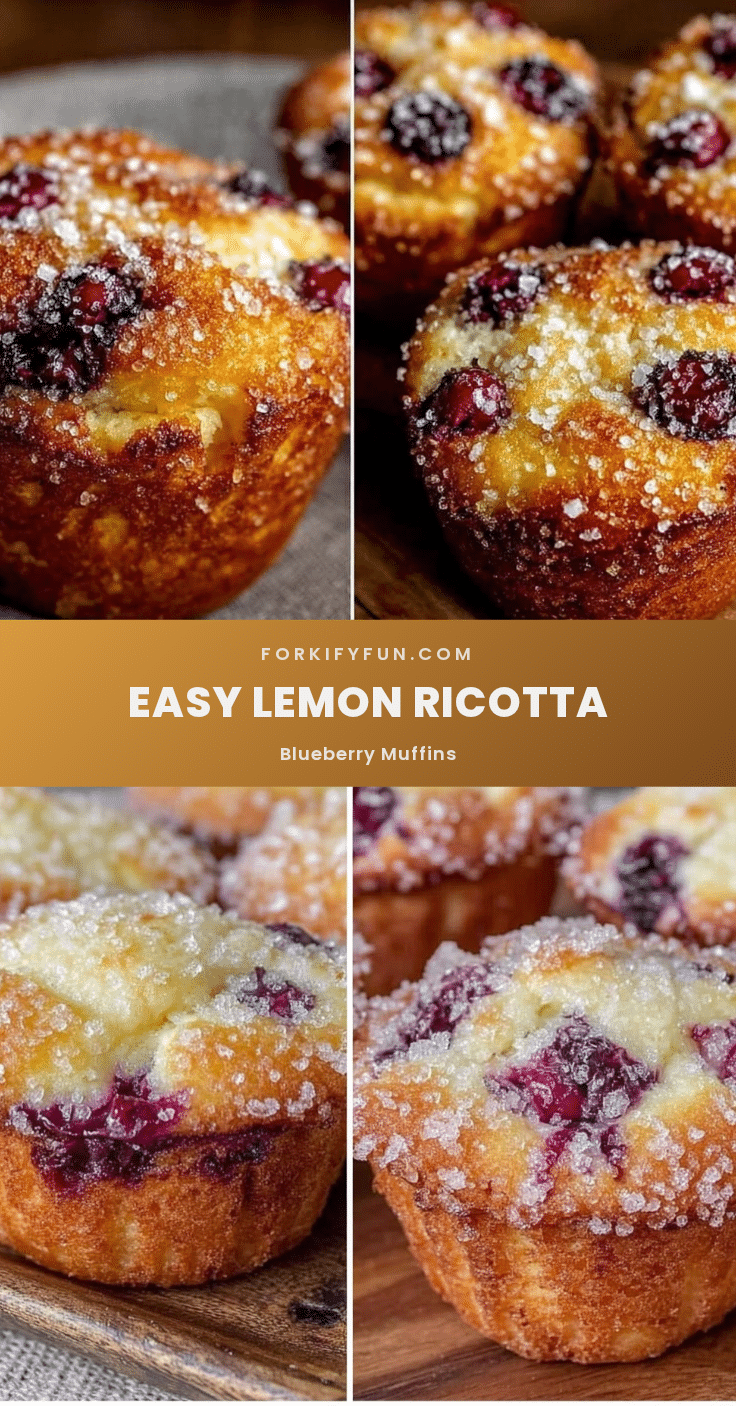 lemon ricotta blueberry muffins recipe