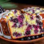 moist huckleberry lemon pound cake - featured image