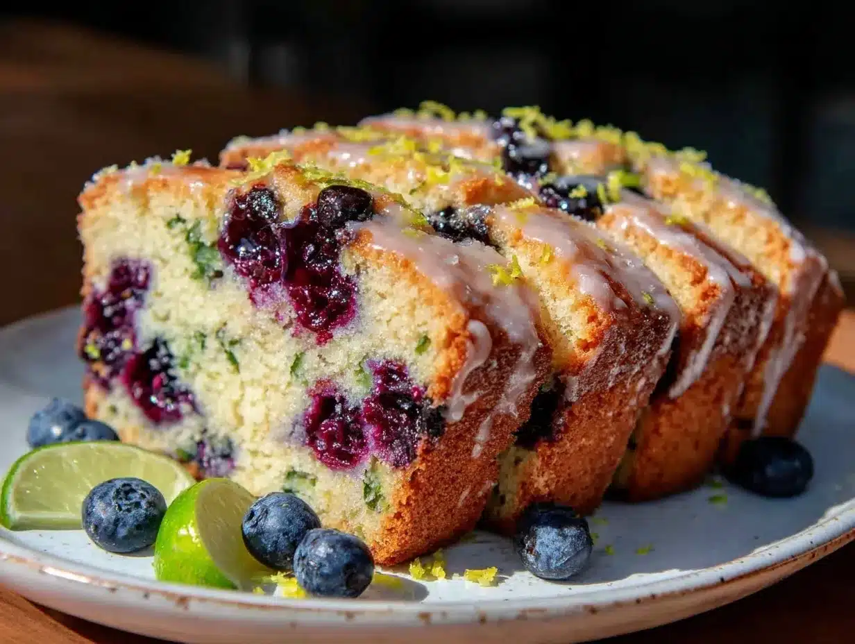 moist lemon blueberry zucchini loaf cake preparation steps