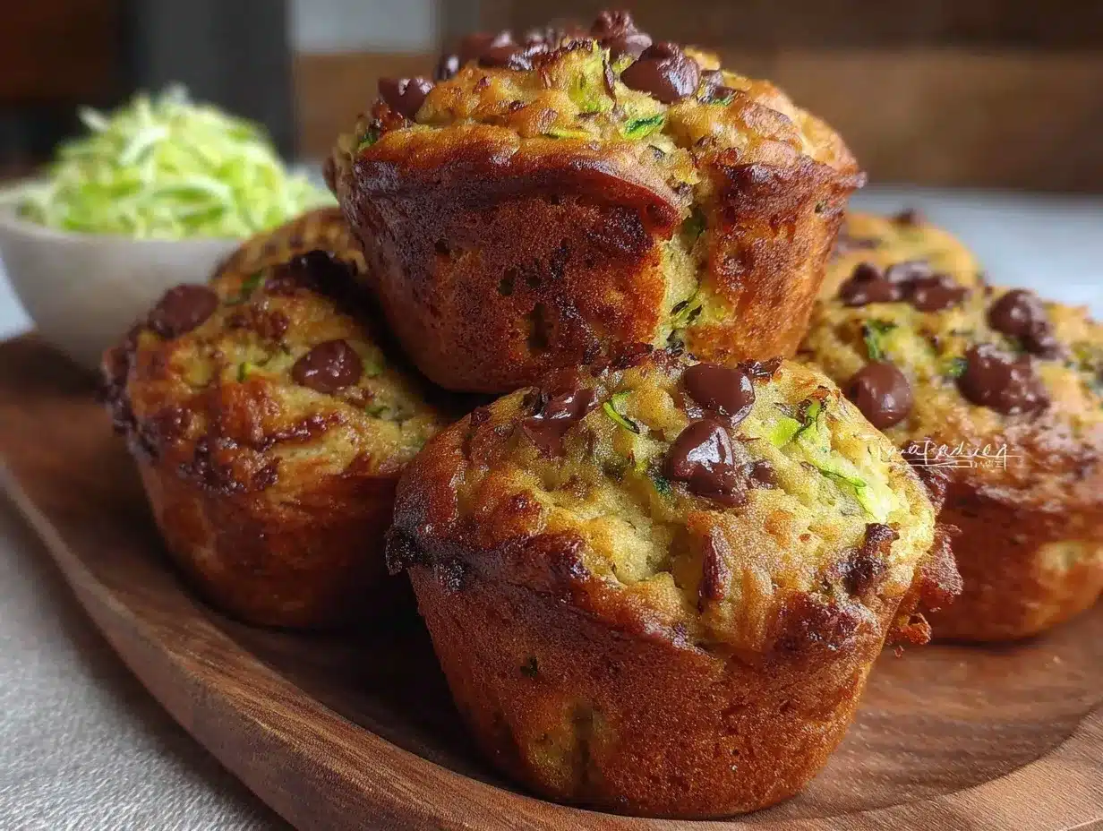 moist mini chocolate chip zucchini muffins preparation steps