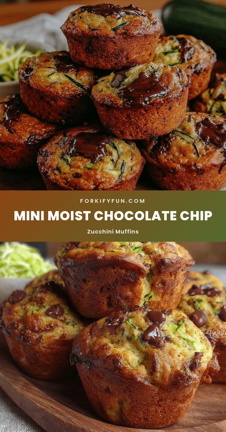 moist mini chocolate chip zucchini muffins recipe