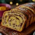 moist pumpkin chocolate chip sourdough bread - featured image
