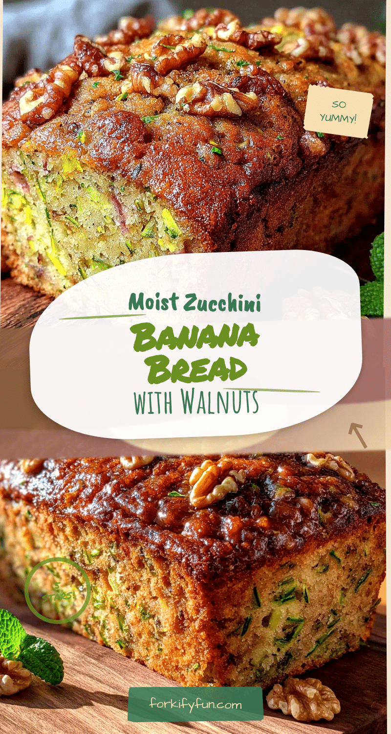 moist zucchini banana bread with walnuts recipe