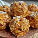 no bake peanut butter oat energy balls - featured image