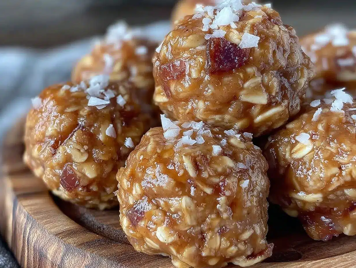 no bake peanut butter oat energy balls preparation steps