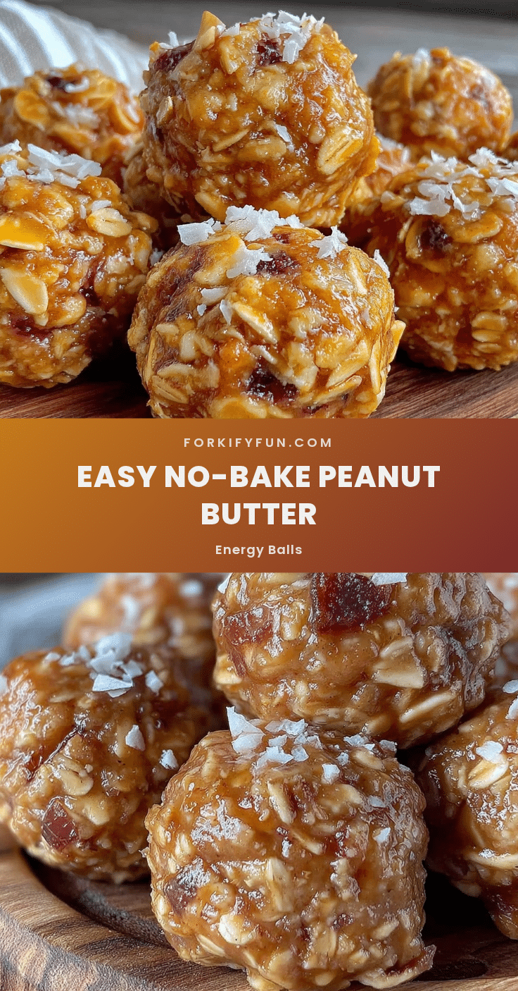 no bake peanut butter oat energy balls recipe