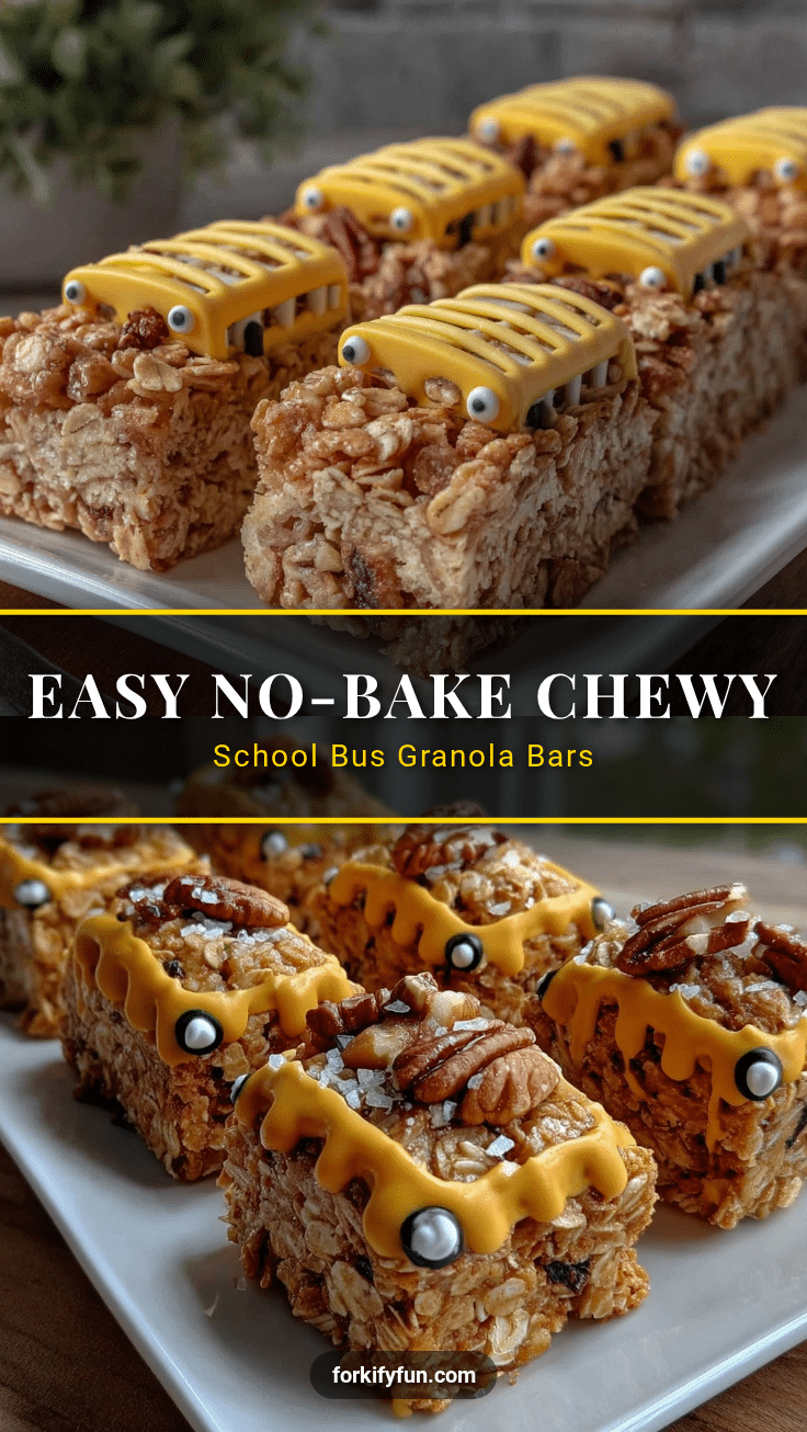 no-bake school bus granola bars recipe