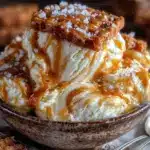 no-churn salted caramel ice cream - featured image