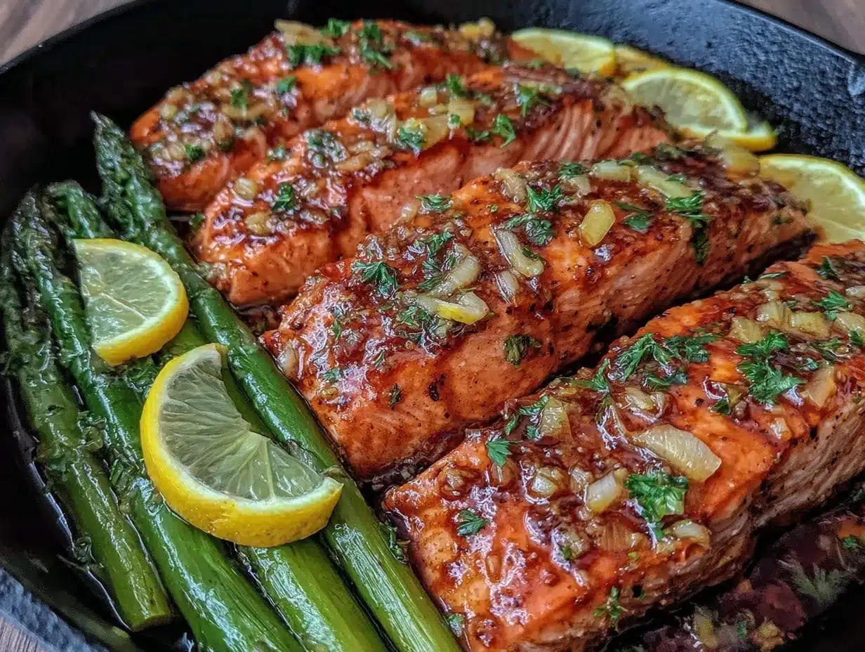 one-pan lemon garlic butter salmon preparation steps