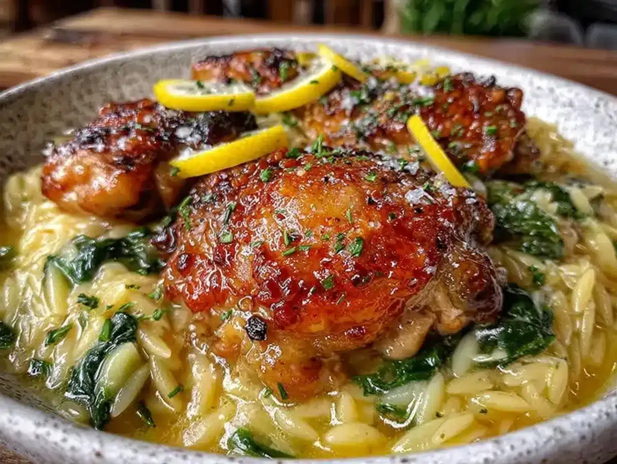 one-pot lemon chicken orzo preparation steps