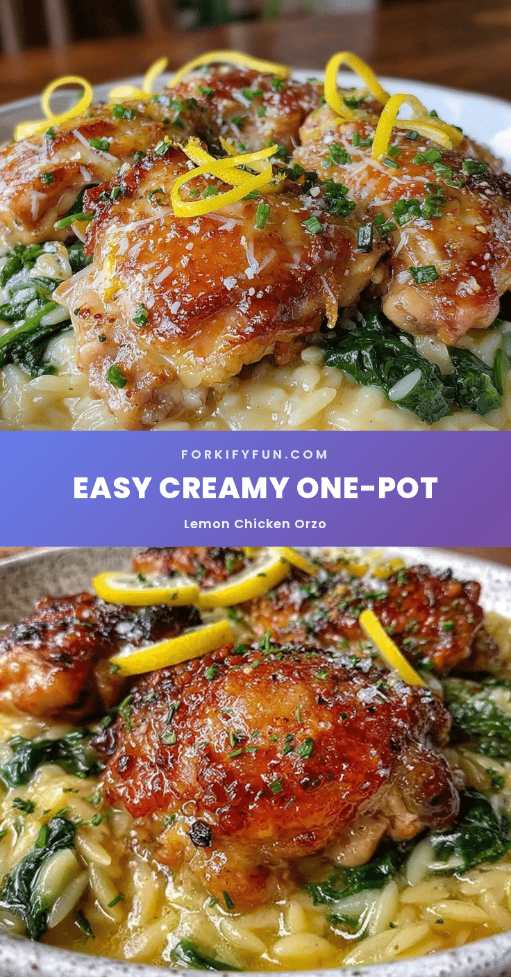 one-pot lemon chicken orzo recipe