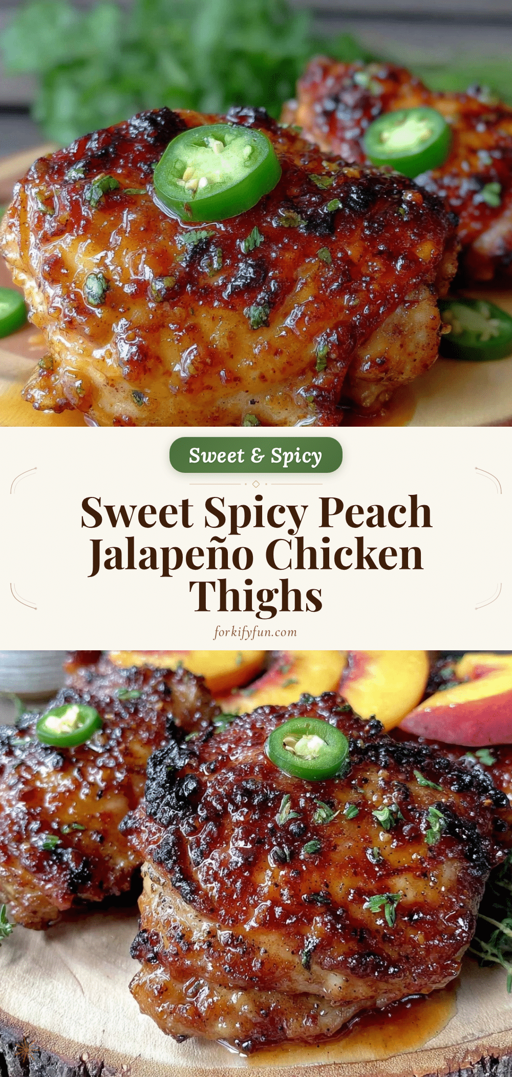 peach jalapeño chicken thighs recipe