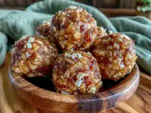 peanut butter banana energy balls - featured image