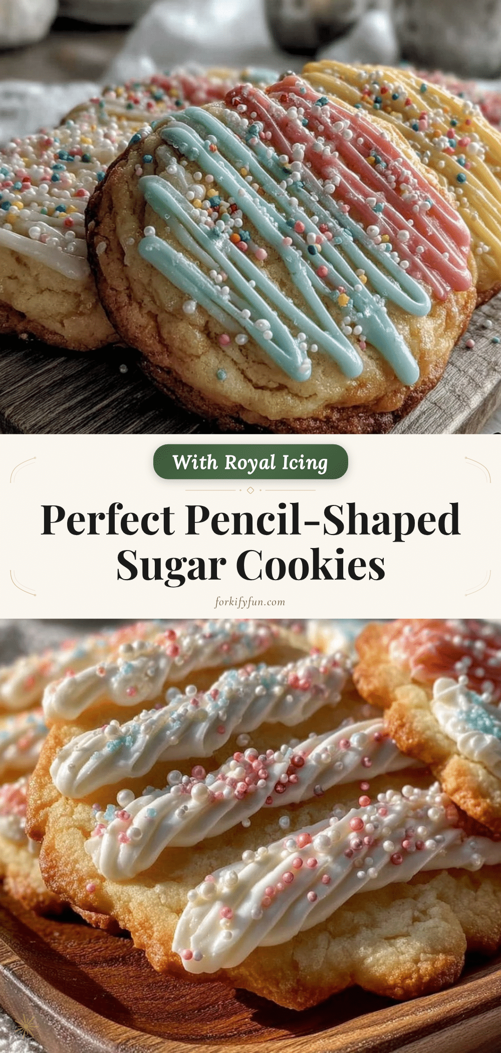 perfect pencil-shaped sugar cookies recipe