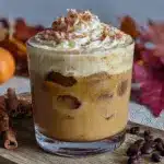 pumpkin cold foam iced latte - featured image