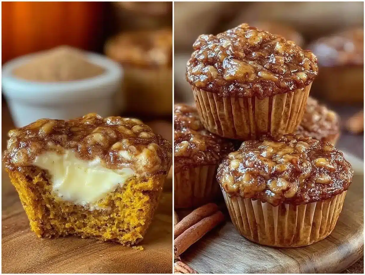 pumpkin cream cheese swirl muffins preparation steps