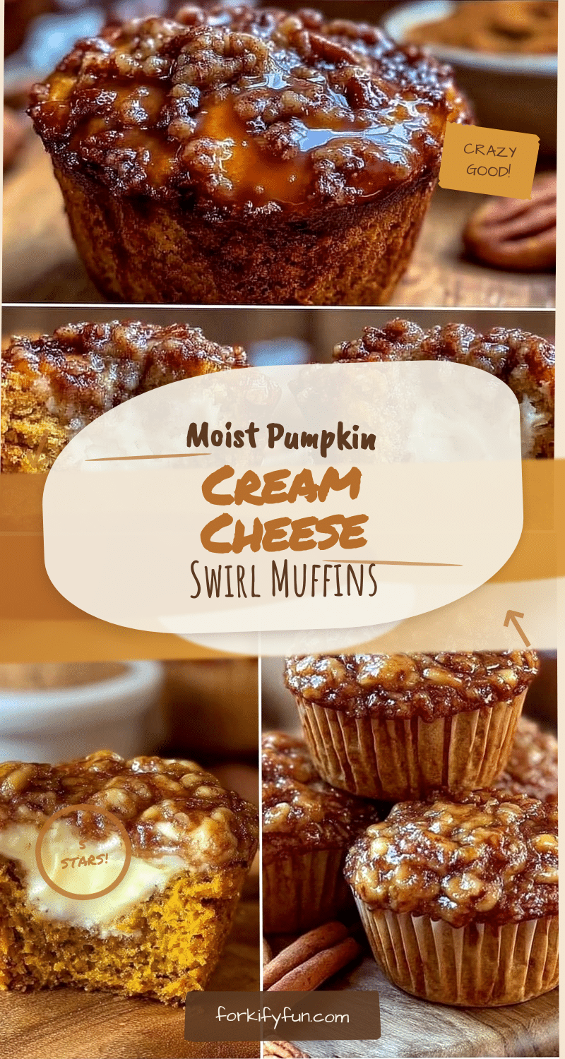 pumpkin cream cheese swirl muffins recipe