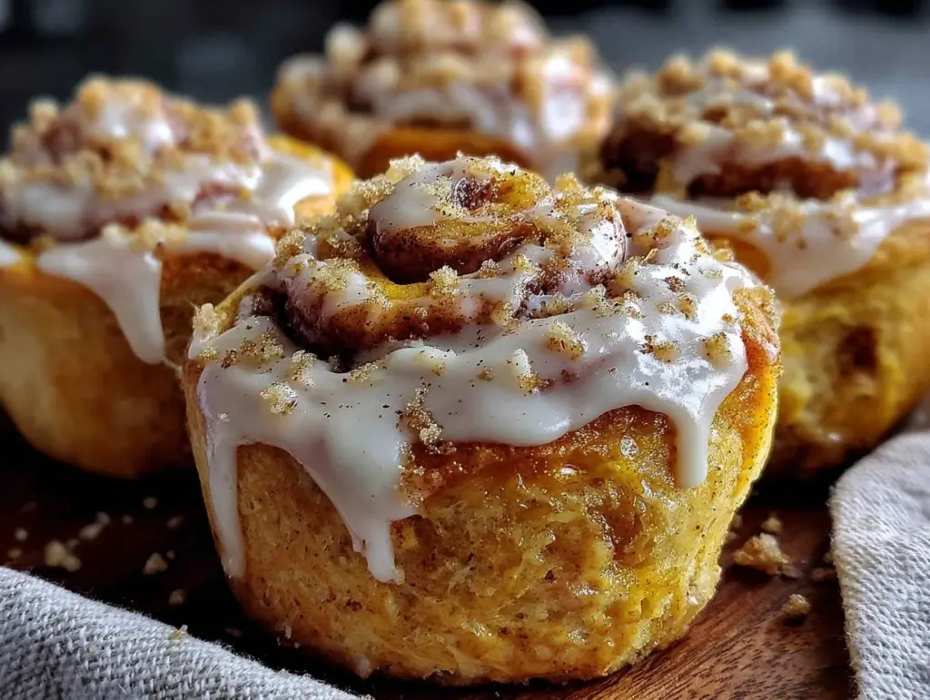 pumpkin spice cinnamon rolls - featured image