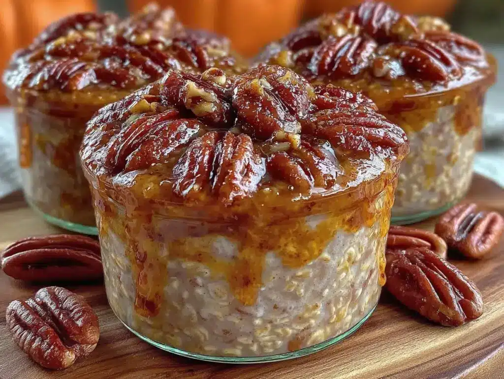 pumpkin spice overnight oats - featured image