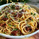 quick creamy garlic butter ground beef pasta - featured image