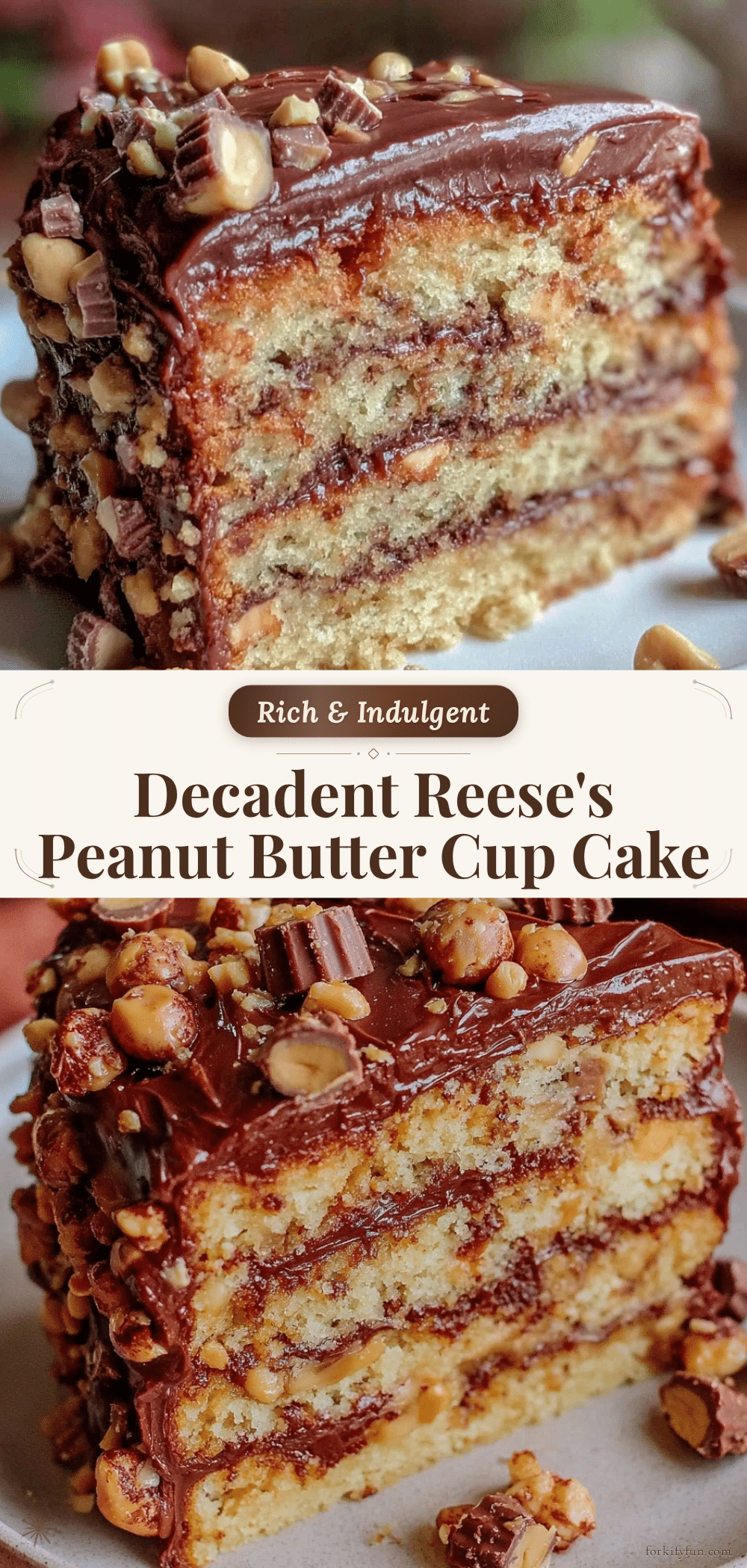 Reeses Peanut Butter Cup Layer Cake recipe