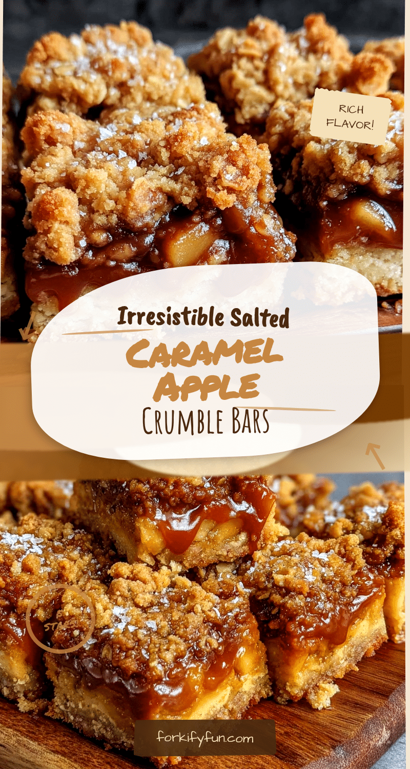 salted caramel apple crumble bars recipe
