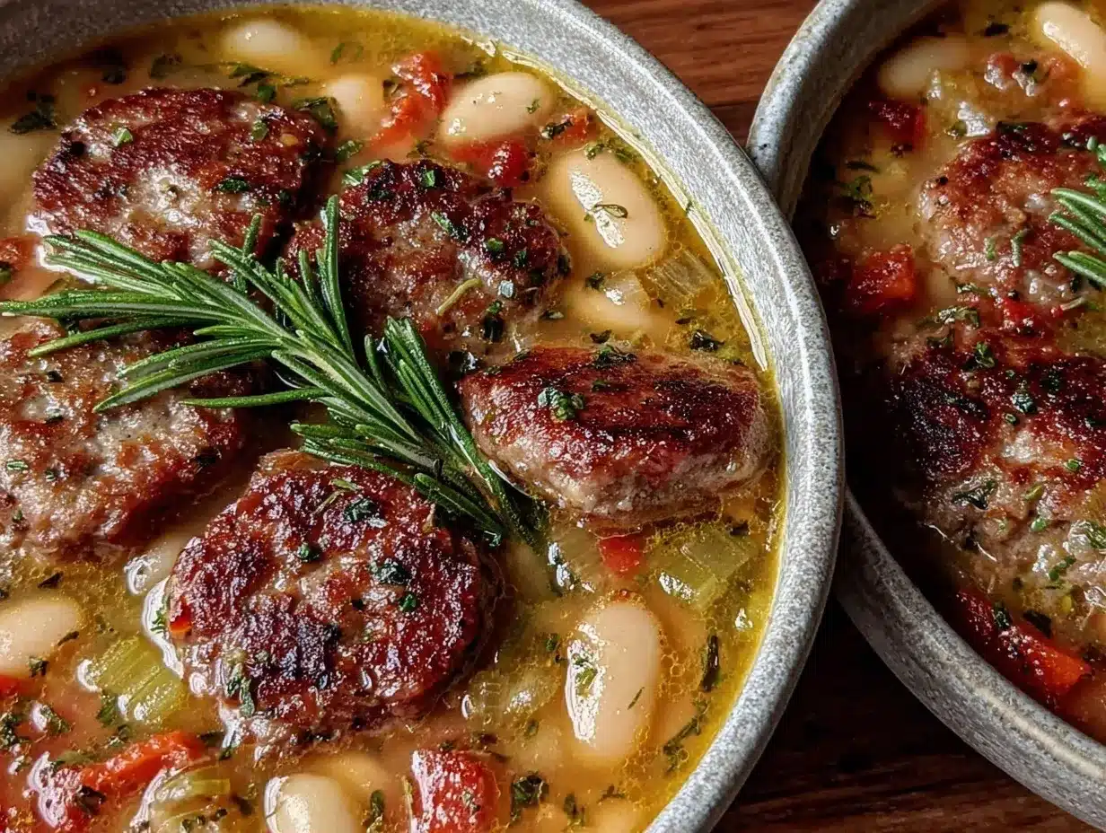slow cooker tuscan white bean and sausage soup preparation steps