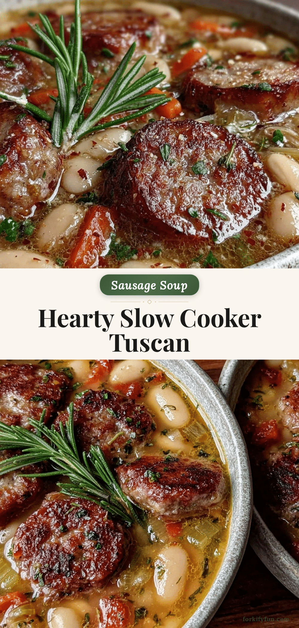 slow cooker tuscan white bean and sausage soup recipe