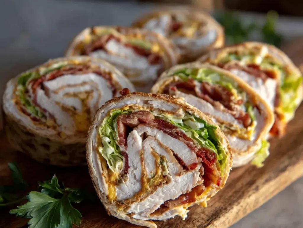 turkey club pinwheel wraps - featured image