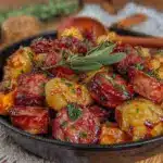 30-minute fall sausage apple skillet - featured image