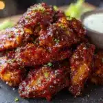 air fryer buffalo chicken wings - featured image