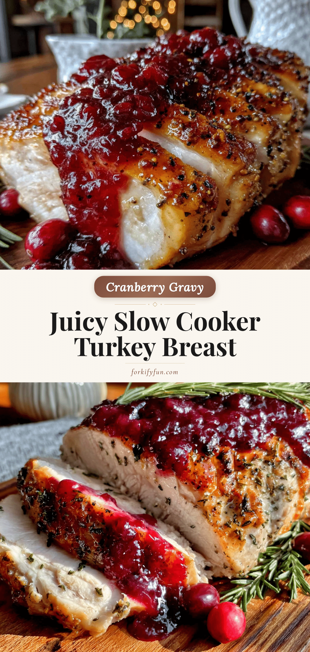 best slow cooker turkey breast with cranberry gravy recipe