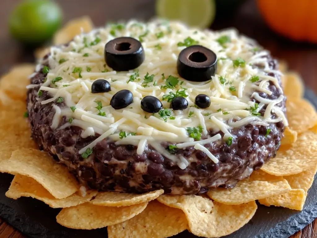 black bean mummy taco dip - featured image