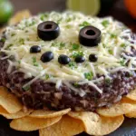 black bean mummy taco dip - featured image