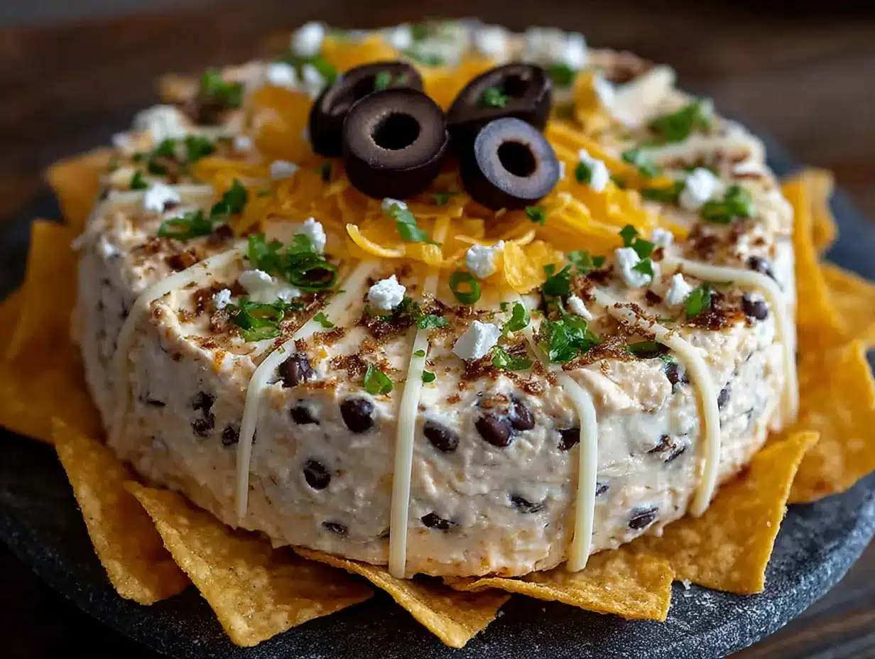 black bean mummy taco dip preparation steps