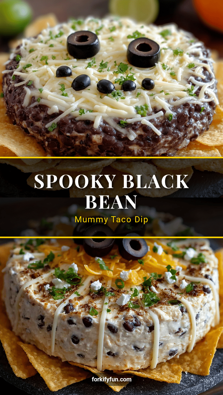 black bean mummy taco dip recipe