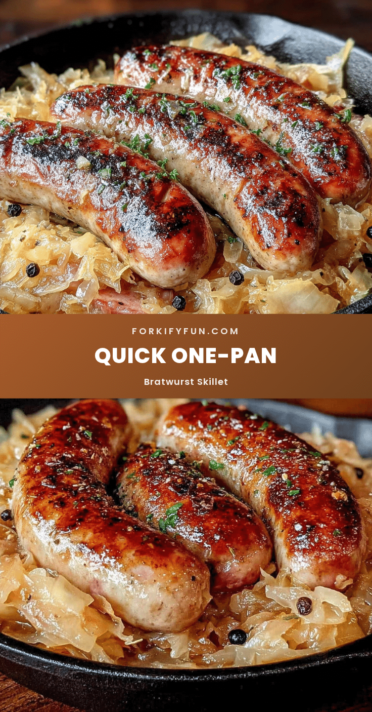 bratwurst and sauerkraut skillet recipe