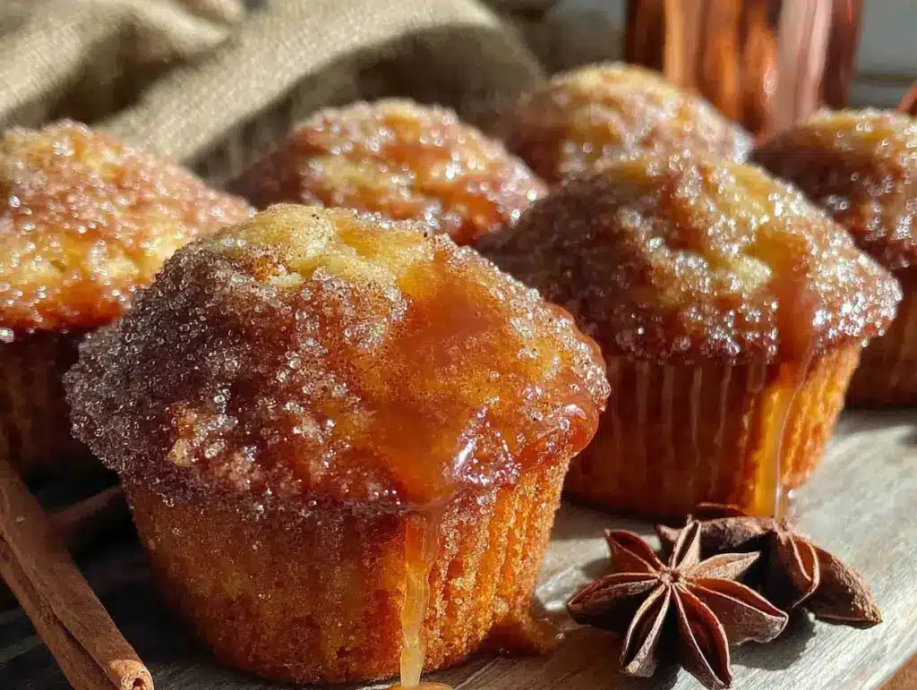 brown butter apple cider donut muffins - featured image
