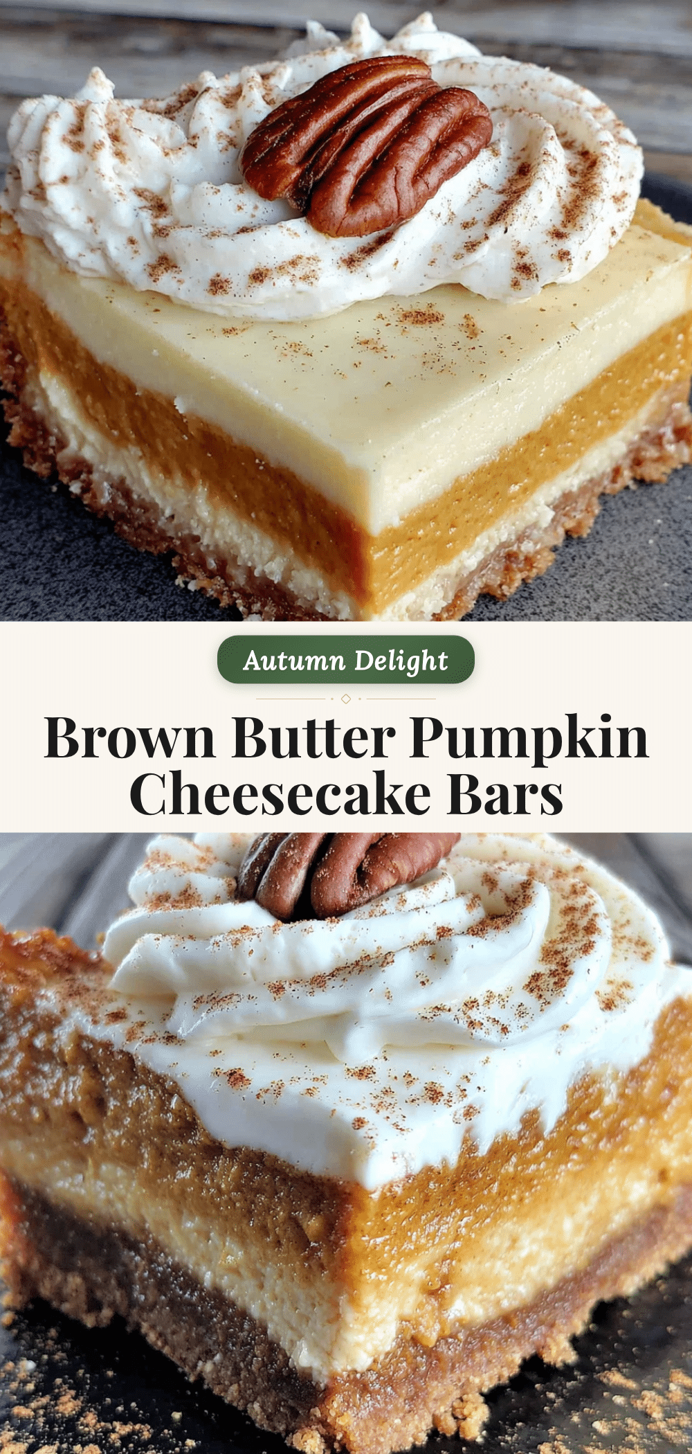 brown butter pumpkin cheesecake bars recipe