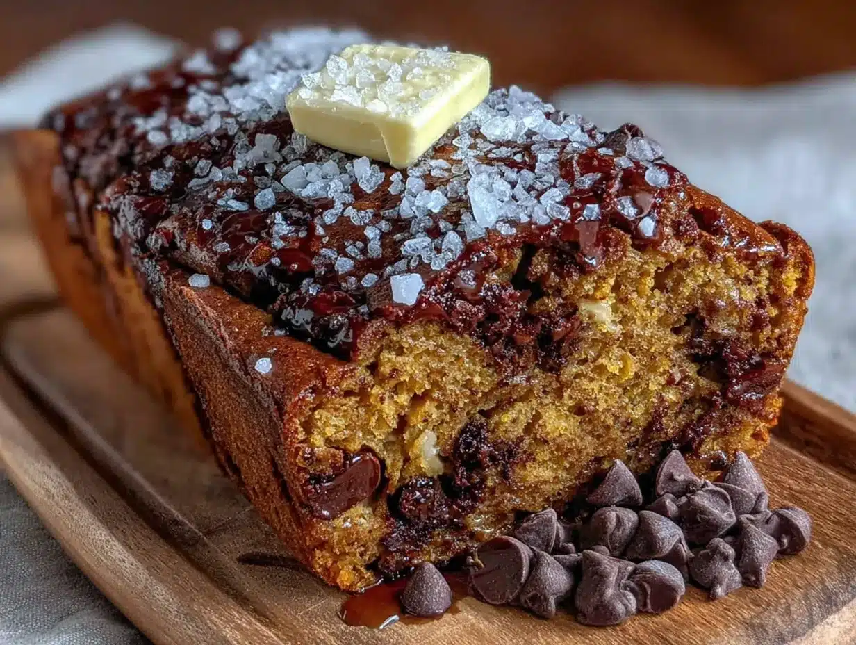 brown butter pumpkin chocolate chip bread preparation steps