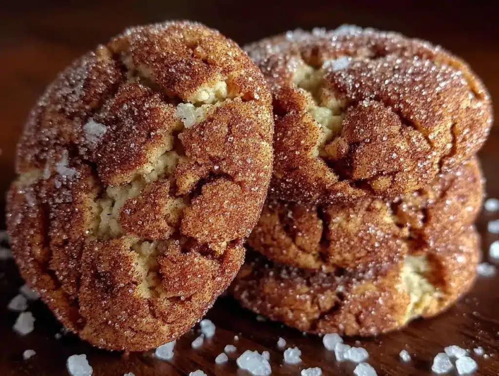 brown butter pumpkin snickerdoodle cookies - featured image