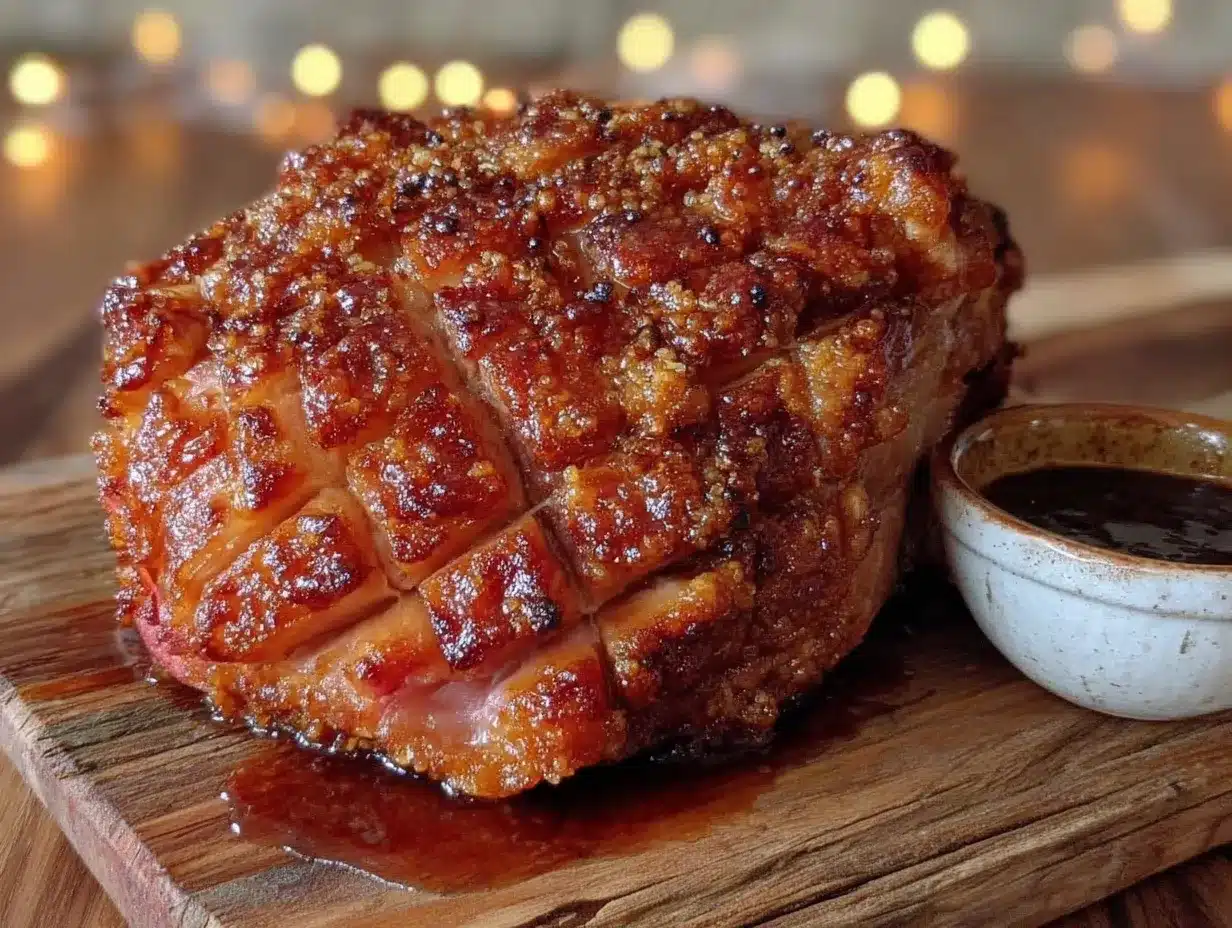 brown sugar bourbon glazed ham preparation steps