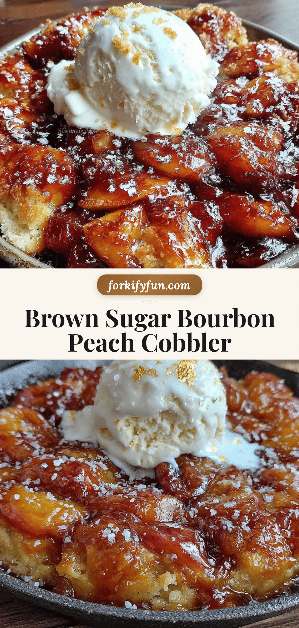 brown sugar bourbon peach cobbler recipe