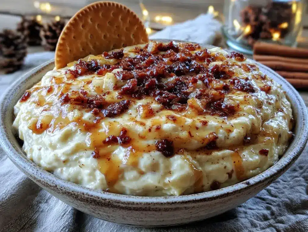 caramel apple cheesecake dip - featured image