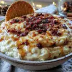 caramel apple cheesecake dip - featured image