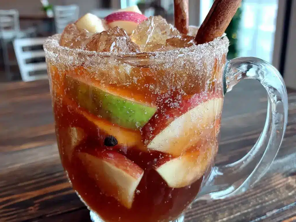 caramel apple cider sangria - featured image