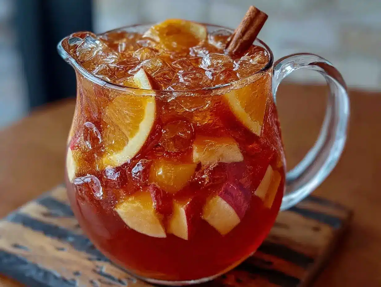 caramel apple cider sangria preparation steps